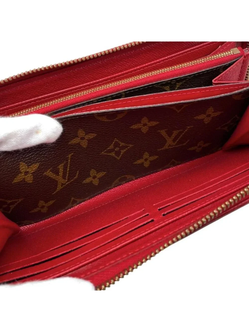 Louis Vuitton Wallet Zippy Retiro Monogram Cerise